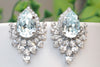 BRIDAL Blue Earrings, Something Blue For Bride Gifts, Crystal Earrings,Light Aquamarine Rebeka Wedding Earring,London Blue Topaz Earrings