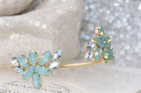 MINT BRACELET, Amazonite Crystal Bracelet, Bridal Bracelet, Mint Opal Crystal Rebeka Bracelet, Spring Wedding Jewelry, Sister Bracelet