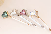 HEART BOBBY PINS, Bridal Bobby Pin, Wedding Hair Pins, Bridal Rebeka Bobby Pin, Decorative Hair Jewelry, Gift For Bridesmaids, Girl Gift