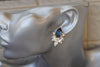BLUE NAVY NECKLACE, Bridal Navy Blue Jewelry Gifts, Rebeka Necklace, Dark Blue Topaz Jewelry, Wedding Blue Navy Pendant,bridesmaids Gift