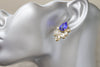 ROYAL BLUE EARRINGS, Bridal Sapphire Studs, Rebeka Earrings, Jewelry of Brides, Wedding Princess Earrings, Crystal Large Earrings,Holiday