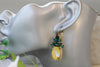 Pineapple Earrings, Rebeka Drop Earrings, Pineapple Statement, Fruit Earrings,  Earring Gifts for Sister, Yellow Green Emerald Earrings