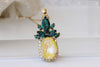 Pineapple Ring, Rebeka Ring,Pineapple Statement Rings,Fruit Jewelry, Cocktail Ring ,Gifts for Woman,Yellow Stone Ring,Green Emerald Ring