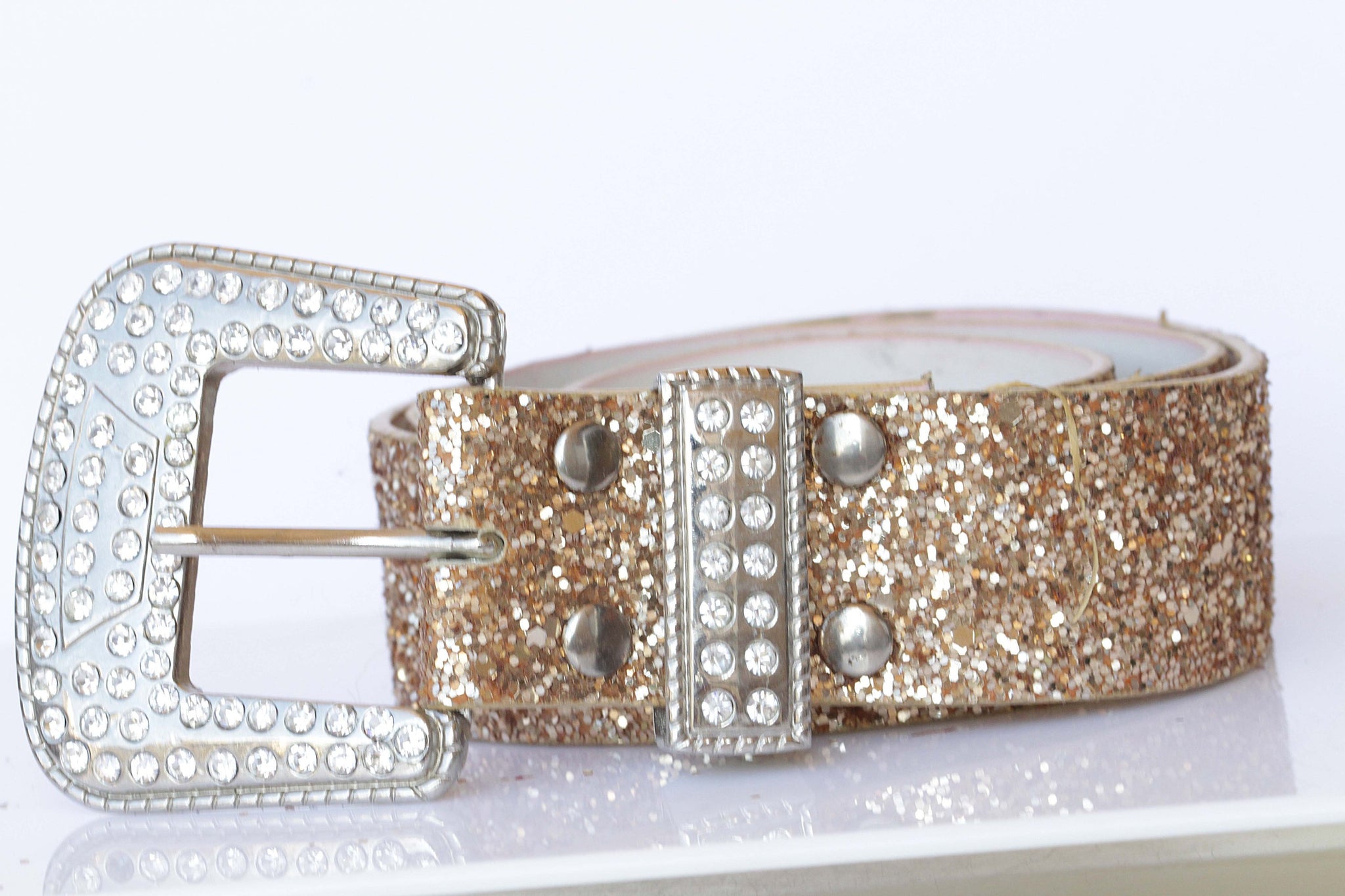 gold glitter belt for dress Women Sparkling Elastic Hip High Waist Fashion Belt Gold Shiny Glitter XS S M