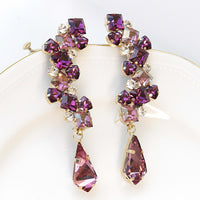 Purple AMETHYST STUD EARRING, Purple Bridal Earrings, Amethyst Rebeka Earrings,Woman Dainty Earrings,Vintage Style Earring,Christmas Gift
