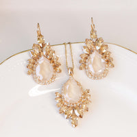 IVORY DROP Earrings, Bridal Gold Champagne Statement Earrings, Rebeka Cream Jewelry, Big Earrings, Wedding Ivory Nude Earrings For Bride