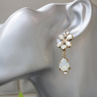 BRIDAL NAVY EARRINGS, Blue Navy Earrings, Rebeka Montana Earrings, Dark Blue Topaz Chandelier Earrings,Jewelry For Woman,Crystal Earrings
