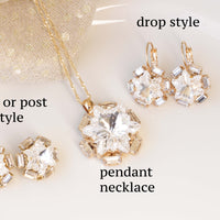 OPAL STAR EARRINGS, White Opal Drop Earrings, Bridal White Jewelry, Bridal Stars Earrings, Bridesmaid Set Of 4,5,6,7,8,9  Earrings,Mom Gift