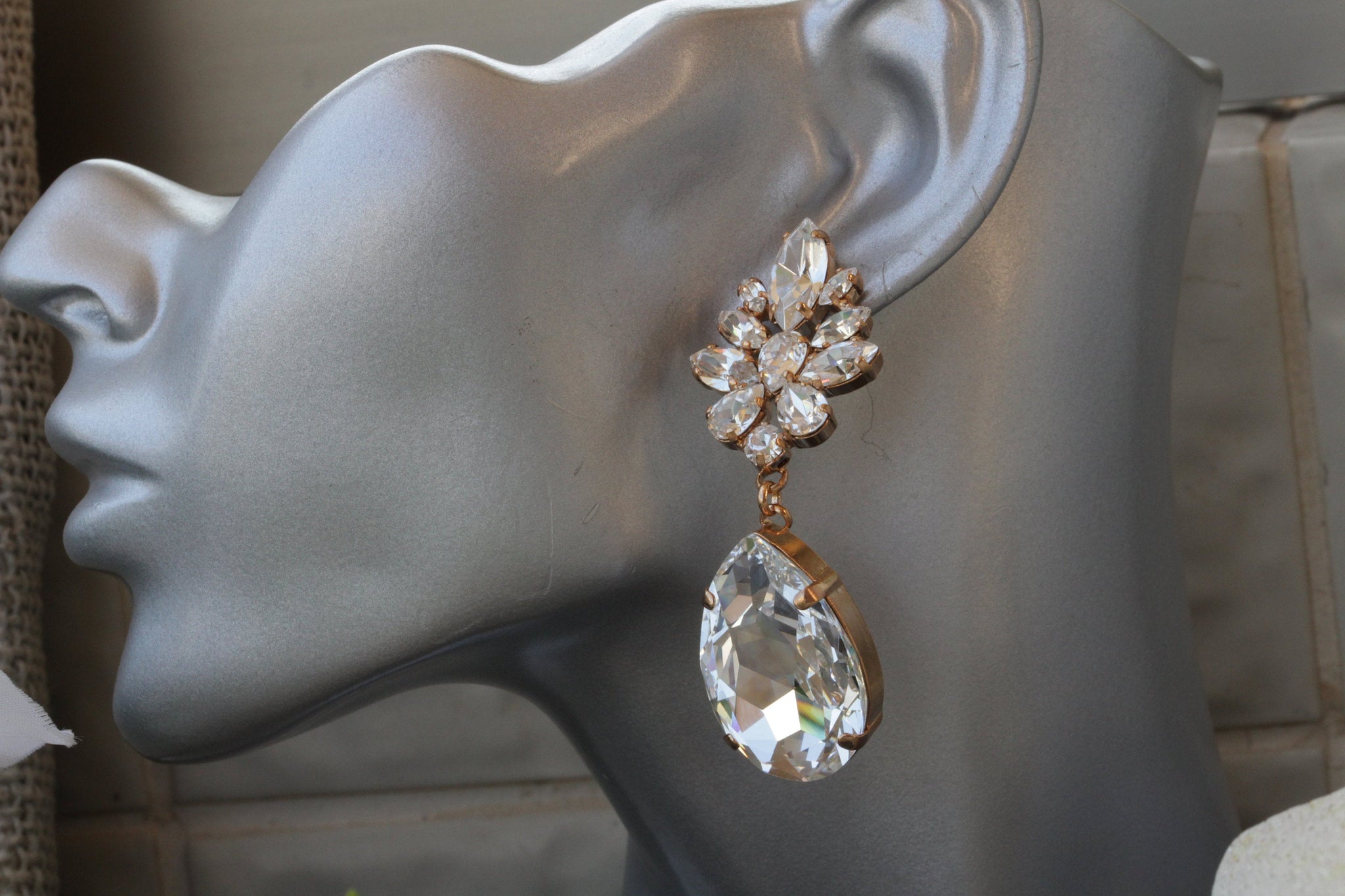 Crystal Chandelier Earrings - Ireland Crystal Chandelier Earrings - Ireland
