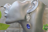 ROYAL BLUE EARRINGS, Bridal Sapphire Earrings, Bridal Silver Earrings, Rebeka Dangle Earrings, Cobalt Blue Jewelry, Bright Blue Earrings
