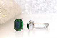 EMERALD CUFFLINKS, Green Cufflinks, Groom Cufflinks, best man cufflinks, Fancy Cuff Links, Rebeka Cufflinks, Father Of The Bride Cufflink