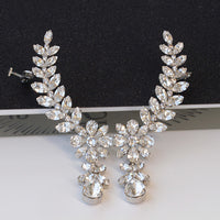 Bridal Crystal Earrings, Clear Crystal Stud EARRINGS, Flower Earrings, Cluster Wedding Stud Earrings, Rebeka Bride Rhinestone Earrings