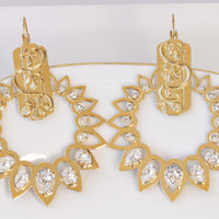 HOOPS EARRINGS, Indian Crystal Earrings, Hoop Drop Earrings, Rebeka Earrings, Gold Earrings, Ethnic Hoop Earrings, Bridal Hoop Earrings