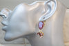 Burgundy Drop Earrings, Dark Red Bridal Earrings, Rebeka Garnet Earrings, Mother Birthday Gift, Marsala Earrings, Antique Blush Pink,Xmas