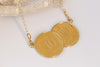 COIN NECKLACE, Old Israeli Coin, Antique Coin pendant Copy, Gold Coin Israel Necklace, Menorah Jewelry, Money Jewelry, Gold Disc Necklace