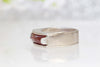 Carnelian Silver Ring, Tribal Ring, Burgundy Ring, Dark Red Stone Ring,Rectangle Gemstone Women&#39;s Boho Ring,Natural Stone Ring,Baguette ring