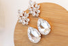 BIG CHANDELIER EARRINGS Crystal Long Earring, Earrings For The Brides, Rebeka Oversized Earrings, Wedding Jewelry, Diamond Like Earrings