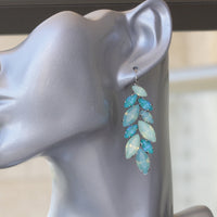 MINT OPAL EARRINGS, Art Deco Wedding Jewelry, Light Green Earrings, Pastel Bridal Earrings, Rebeka Earrings, Aqua Blue Turquoise Earrings