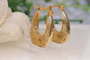 GOLD Hoops, Bohemian Jewelry, Bridal Hoop Earrings,Lunar Earrings, Moroccan Filigree Hoops, Oriental Earrings,Bridal Shower Gift,Gypsy Hoops