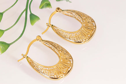 GOLD Hoops, Bohemian Jewelry, Bridal Hoop Earrings,Lunar Earrings, Moroccan Filigree Hoops, Oriental Earrings,Bridal Shower Gift,Gypsy Hoops