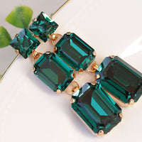 Bridal EMERALD Bracelet, Emerald WEDDING BRACELET, Cluster Bracelet, Green bridal cuff, Woman Rhinestone Cuff, Rebeka Crystals Jewelry