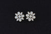 WHITE OPAL STUDS, Bridal Flower Earrings,Rebeka Crystals Stud Earrings, Statement Cluster Studs,Jewelry For Bride,Bridesmaid Wedding Gift