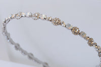 BRIDAL TIARA, Crystal Bridal Headband, Rebeka hair accessories, Bridal Hair Piece, White Opal Bridal Headband,Hairband Wedding,Bride Gift