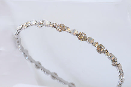 BRIDAL TIARA, Crystal Bridal Headband, Rebeka hair accessories, Bridal Hair Piece, White Opal Bridal Headband,Hairband Wedding,Bride Gift