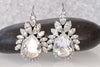 BRIDAL EARRINGS, Art Deco Wedding Earrings, Rebeka  Bridal Earrings, Statement Wedding Jewelry,  Clear Crystal Cluster Drop Earrings,Xmas