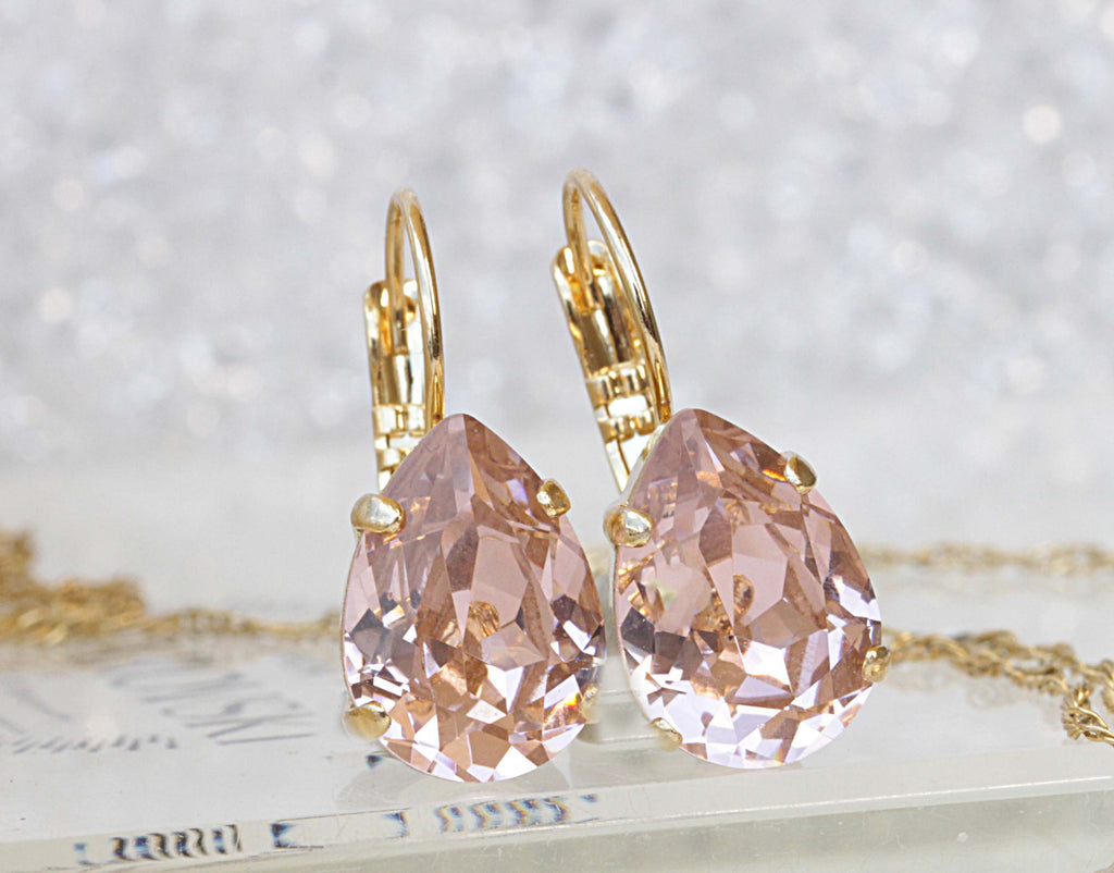 Light Pink Rose Stud Earrings & Clip On Earrings - Stranded Treasures