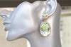 PERIDOT EARRINGS, Apple Green Earrings, Chandelier Earrings, Mother Of The Brides Earring, Oversized Rebeka Earrings,Woman Christmas Gift