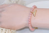 Rose Quartz Bracelet, Pink Gemstone Beaded Bracelet, Whale Tail Bracelets, Healing Bracelet, Girlfriend Gift, Rebeka Bridal , Best Friend