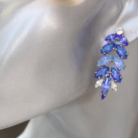 COBALT BLUE EARRINGS, Lapis Clusters, Royal Blue Earrings, Rebeka Earrings, Bridal Vintage Earrings, Bohemian Earrings, Sapphire Wedding