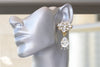 BRIDAL Chandelier EARRINGS, Rebeka Earrings, Statement Rhinestone Earrings, Clear Crystal Earrings, White Crystals Earring,  For Bride,