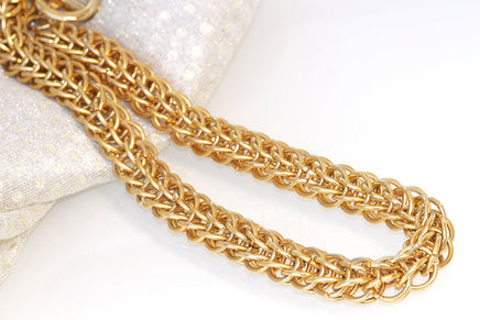 ROPE Gold Chain Necklace, Chunky Gold Necklace, Silver OR Yellow Gold Plated Chain Necklace, Classic Necklace for Women, Wide Chain Necklace