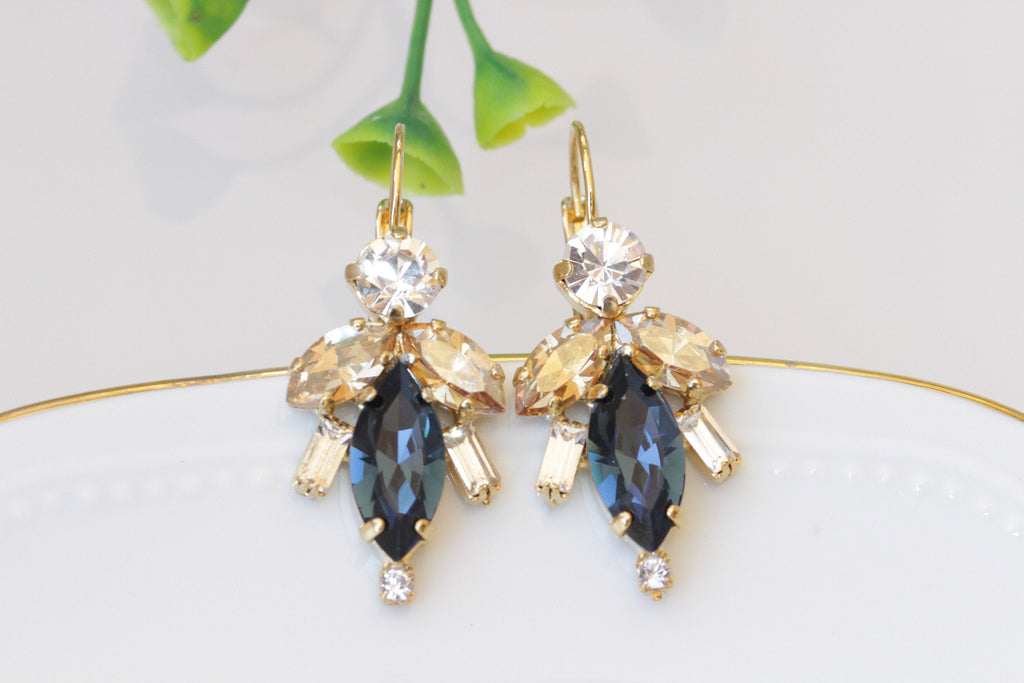 NAVY BLUE EARRINGS | Rebekajewelry