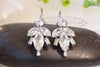 CRYSTAL WEDDING EARRINGS, Rebeka Bridal Earrings, Clear Bridesmaid Earrings, Bridesmaid Droplet, Clear Leverback Earrings, Custom Jewelry