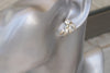 WHITE WEDDING STUDS, Rebeka Earrings, White Bridal Earrings, Small Cluster Earrings,Rose Gold Earrings, Clear Earrings, Medium Earrings