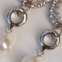 White Opal Pearl Earrings, WEDDING EARRINGS, Rebeka Earrings, Fire Opal Earrings, Beaded Earrings, Bridal Jewelry, Pearl Dangling Earring