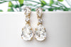 Bridal LONG EARRINGS, Bridesmaid Chandelier Earrings, Crystals Drop Earrings, Rebeka Earring, Set of,6,7,8,9 Bridesmaid, Teardrop Earring