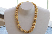 ROPE Gold Chain Necklace, Chunky Gold Necklace, Silver OR Yellow Gold Plated Chain Necklace, Classic Necklace for Women, Wide Chain Necklace