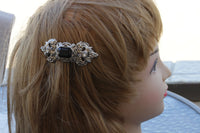 Navy Blue SILVER HAIR Comb