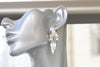 STATEMENT BRIDAL EARRINGS, Art Deco Wedding Long Earrings, Rebeka Crystal Earrings, White Evening Jewelry, Cluster Droplet, Bridesmaids,