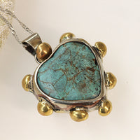 TURQUOISE HEART NECKLACE