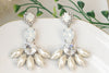 LONG PEARL EARRINGS, Pearl Bridal Earring, Ivory Pearl Earrings, Rebeka Earrings, Wedding Long Opal Earrings, Statement Big Pearl Earring