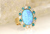 OPAL TURQUOISE EARRINGS Blue Opal Earrings, Gemstone October Birthstone Earrings, Unique Opal And Rebeka Stud Earrings,Earrings Rings Set