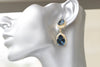 NAVY Blue DROP EARRINGS, Blue Navy Chandelier Long Earrings, Dark Blue Rebeka Earrings, Wedding Classic Earrings, Bridal Evening Earrings
