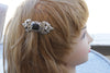 Navy Blue SILVER HAIR Comb