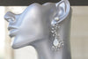 OPAL LEAF EARRINGS, Rebeka Earrings, White Bridal Earrings, Bridal Chandelier Earring, Wedding Jewelry For Brides, Woman Unique Earrings