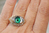 EYE RING, GREEN Eye Protection Ring,Rebeka Crystals Ring, Evil Eye Jewelry,Emerald Evil Eye Ring,Gothic Trending jewelry,Bohemian Jewelry